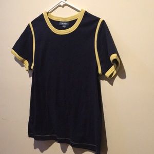 Navy blue and yellow ModCloth T-shirt